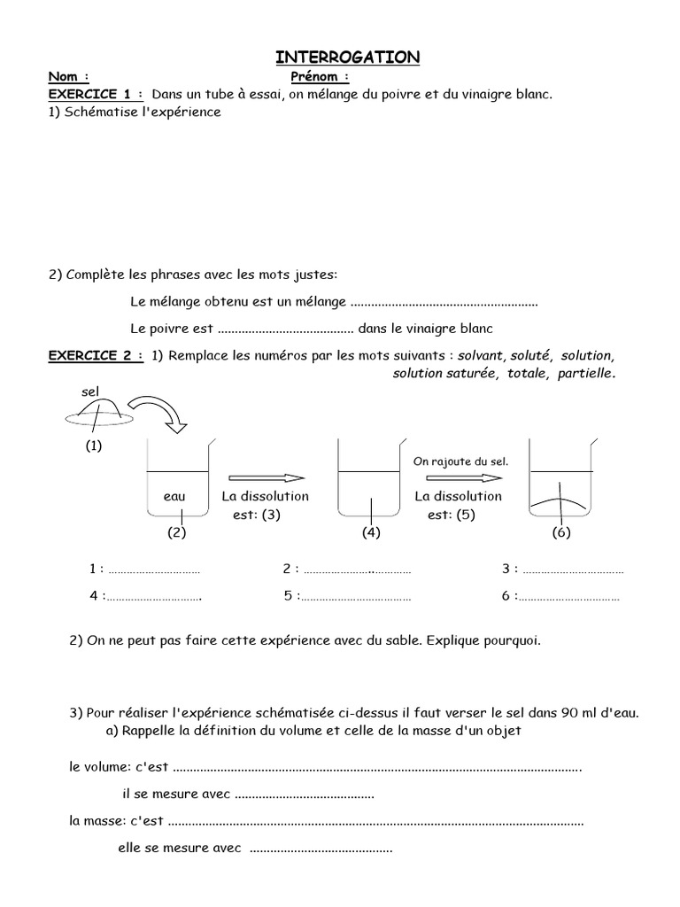 Dissolution Volume Masse | PDF | Eau | Solvatation