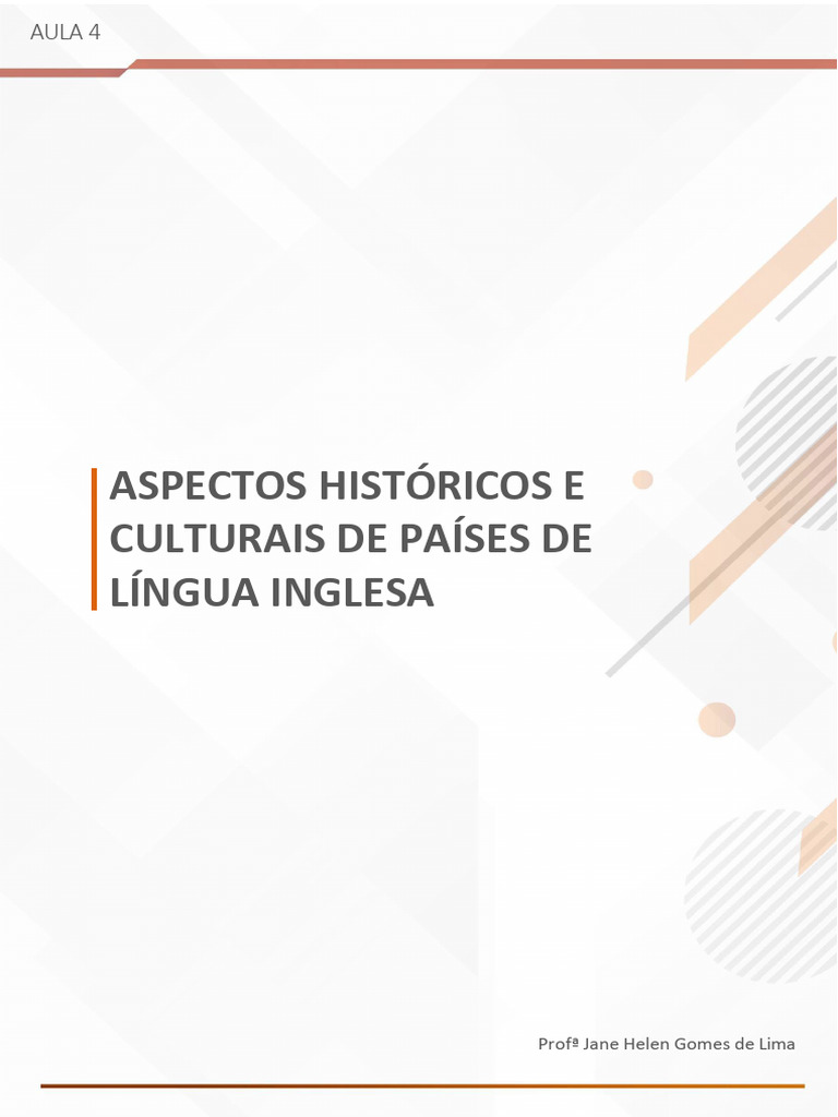 Historical and Cultural Aspects of English | PDF | English As A Second ...