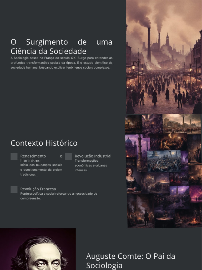 A Sociologia e seu Surgimento Científico | PDF | Sociologia | Science