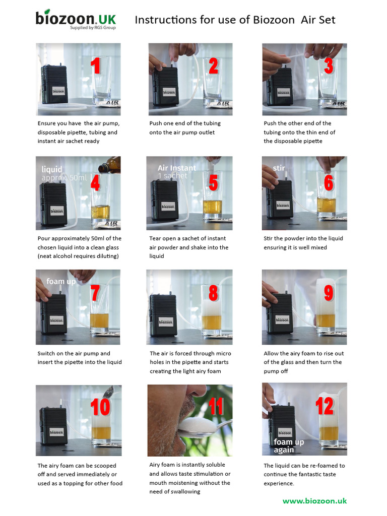 Biozoon Air Set Usage Instructions | PDF