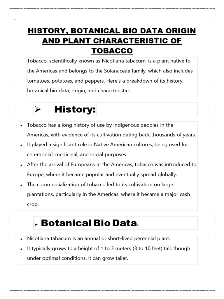 characteristics of tobacco Decoding the Leaf: Different Types and Their Characteristic My Cigar Pack Smoking characteristics of current smokers