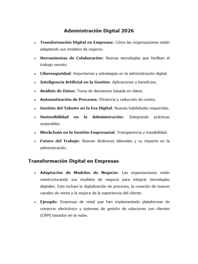 Transformación Digital en Empresas 2026 | PDF | Inteligencia artificial ...