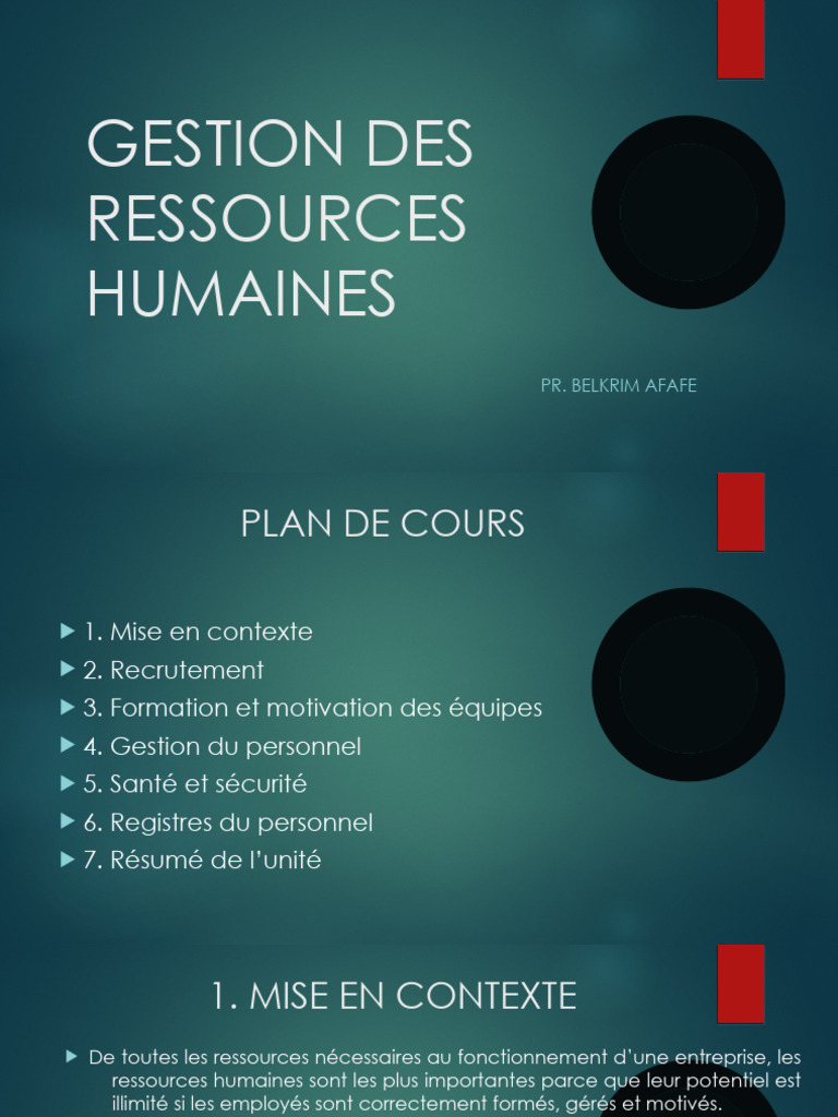 Recrutement et gestion des RH efficaces | PDF | Gestion des ressources ...
