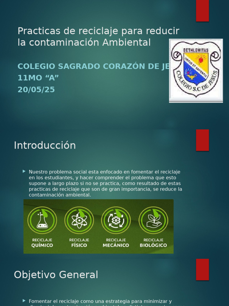 Practicas de Reciclaje para Reducir La Contaminación Ambiental-1 | PDF ...