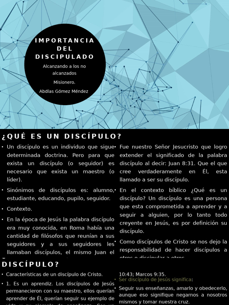 Importancia del Discipulado Cristiano | PDF | Jesús | Cristo (título)