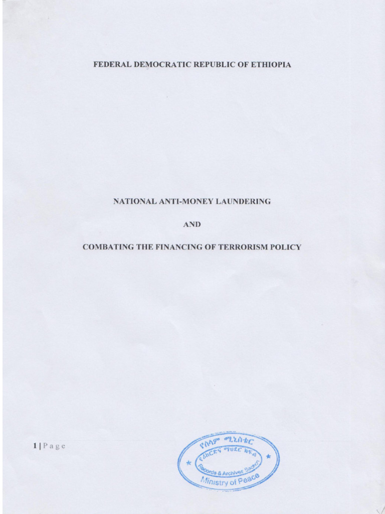 National AML-CFT Policy FYRqqyy | PDF