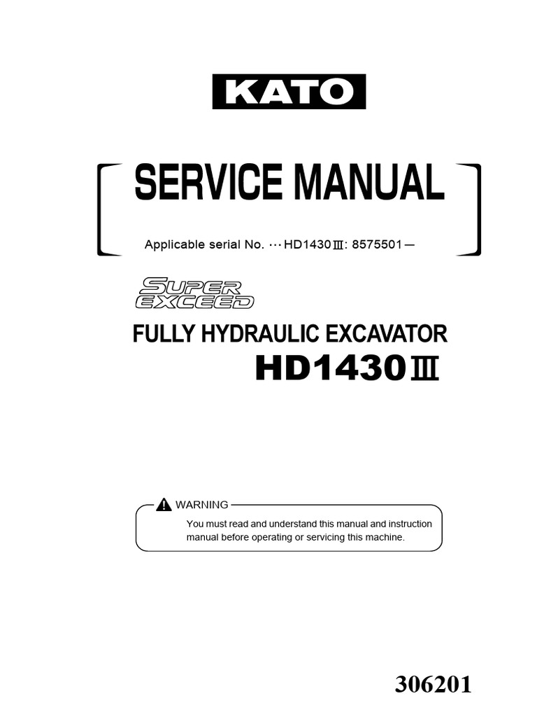 KATO HD1430 Excavator Manual Overview | PDF | Pump | Engines