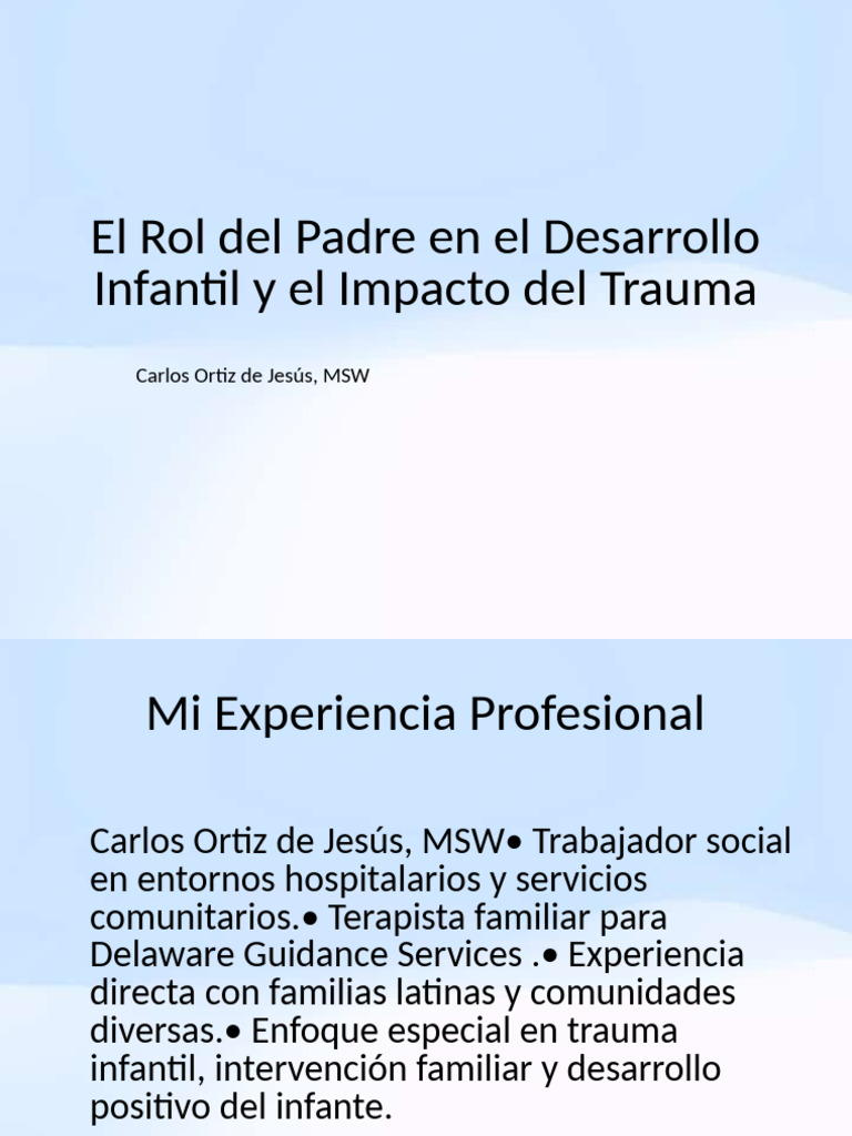 Impacto del Padre en el Desarrollo Infantil | PDF
