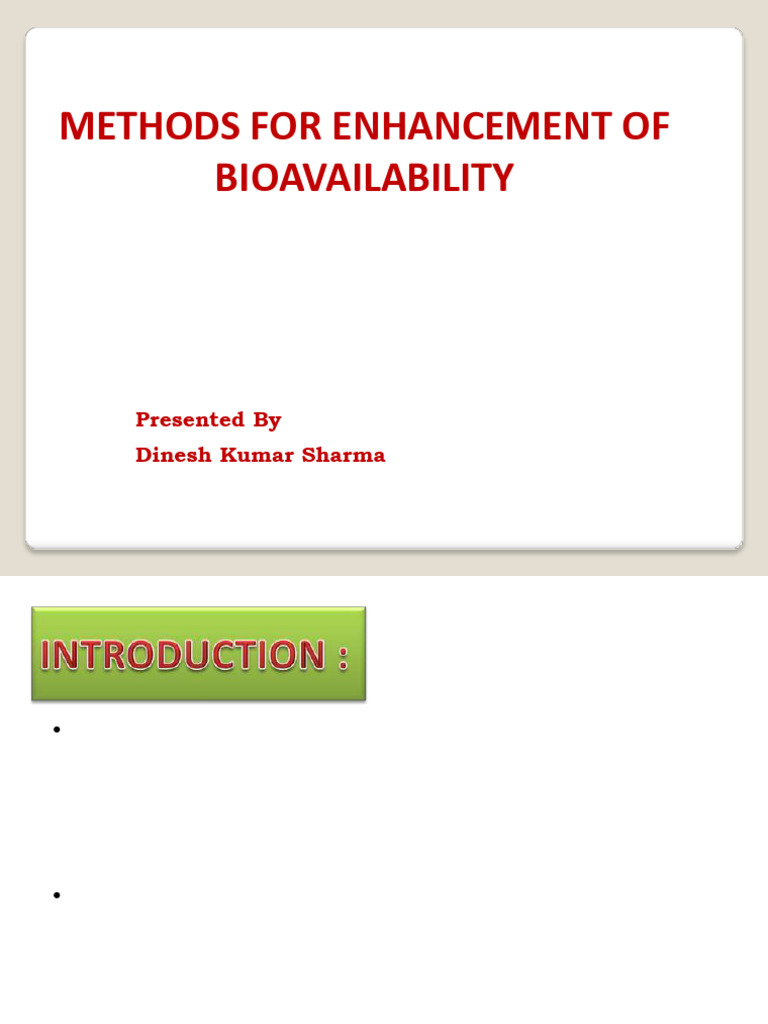 Bioavailability Enhancement Approach - 1 | PDF | Supercritical Fluid ...