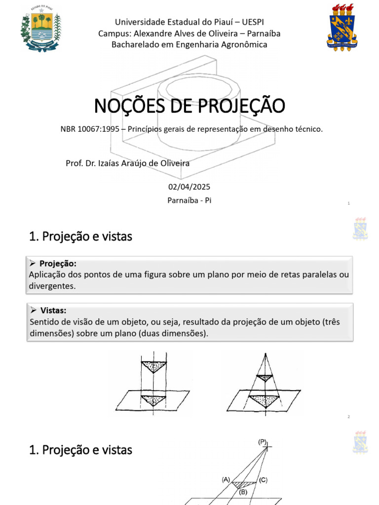 Tipos e Elementos de Projeção | PDF | Simetria | Dimensão