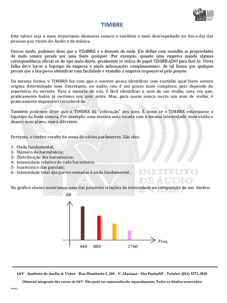 Entendendo Timbre e Envelope no Áudio | PDF | Som | Harmônica