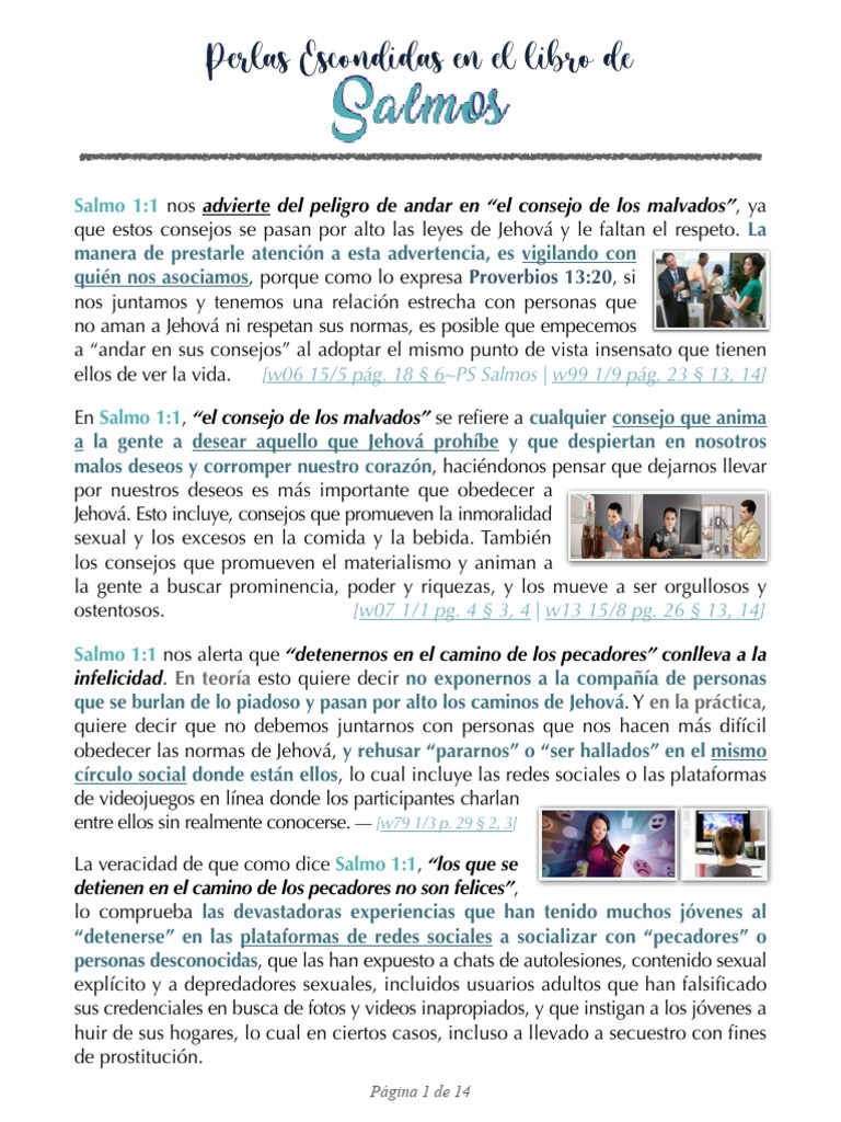 Consejos del Salmo 1 para la Felicidad | PDF | Salmos | David