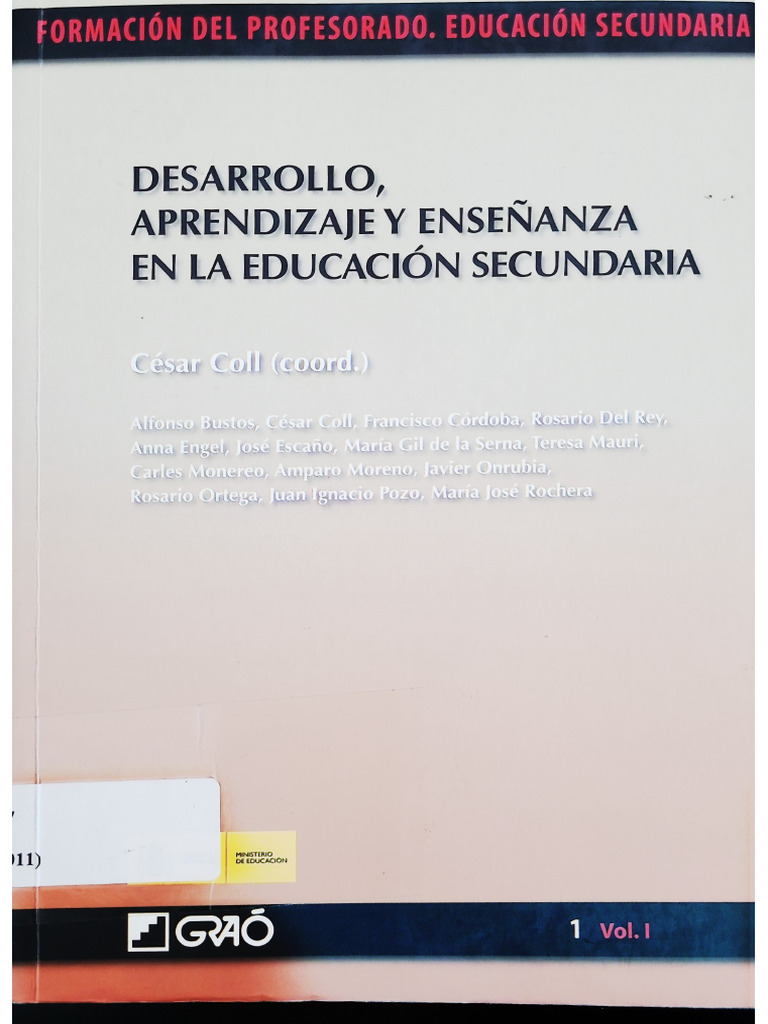 Desarrollo, Aprendizaje y Enseñanza en La Educación Secundaria | PDF