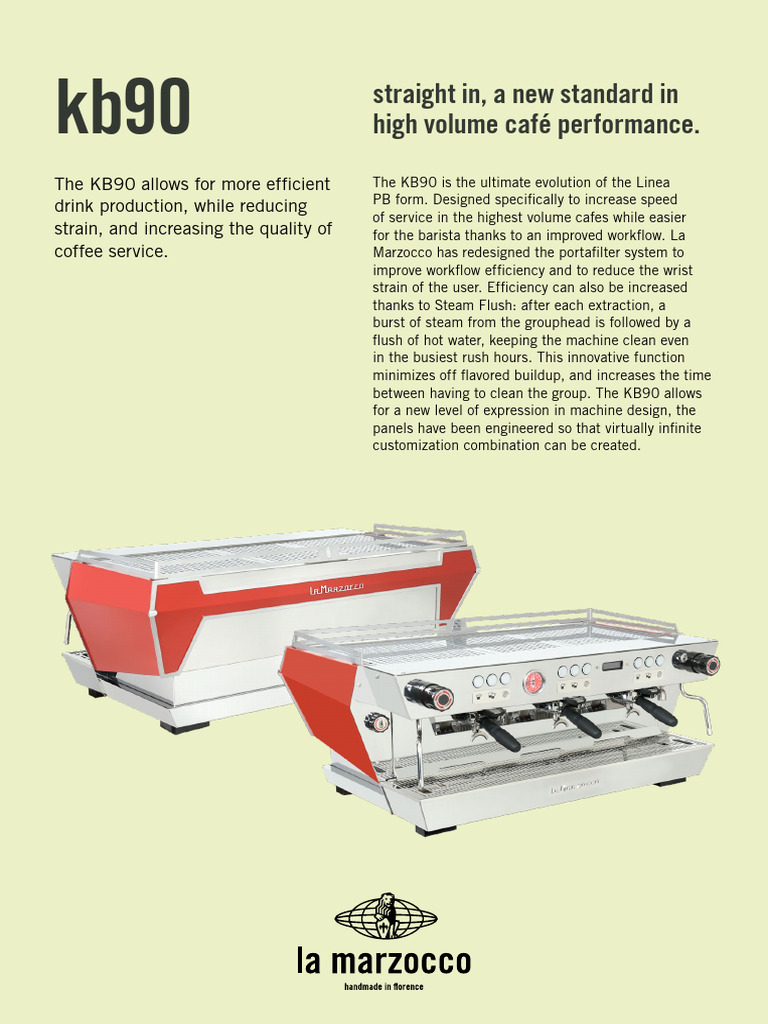 KB90: High-Volume Espresso Efficiency | PDF