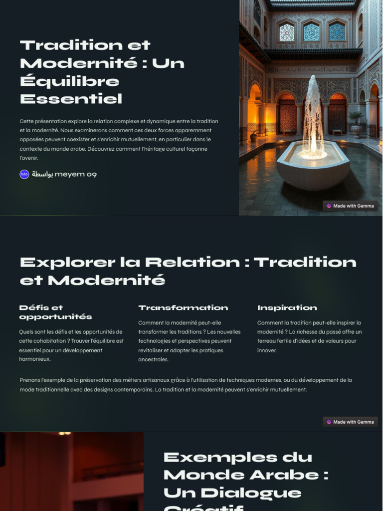 Tradition et Modernité : Un Équilibre Vital | PDF | Modernité ...