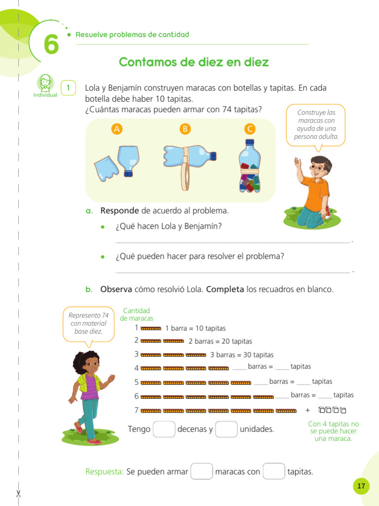 Cuadernillo de Matemática 3, Tercer Grado de Primaria (1) 19 | PDF