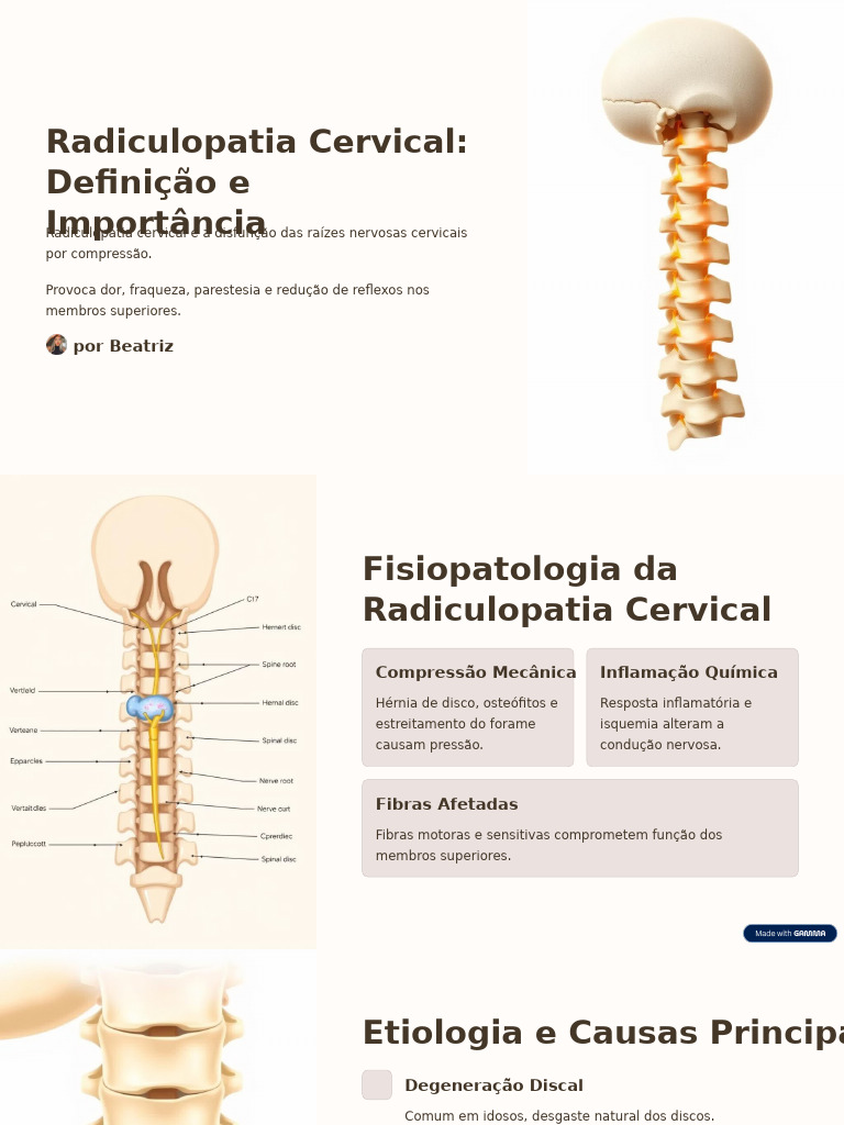 Radiculopatia Cervical: Causas e Tratamento | PDF | Fisioterapia | Dor