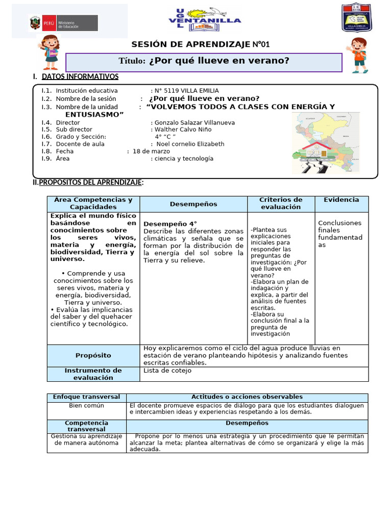 Sesion #1 de Ciencia - 18-03 | PDF | Precipitación | Vapor de agua