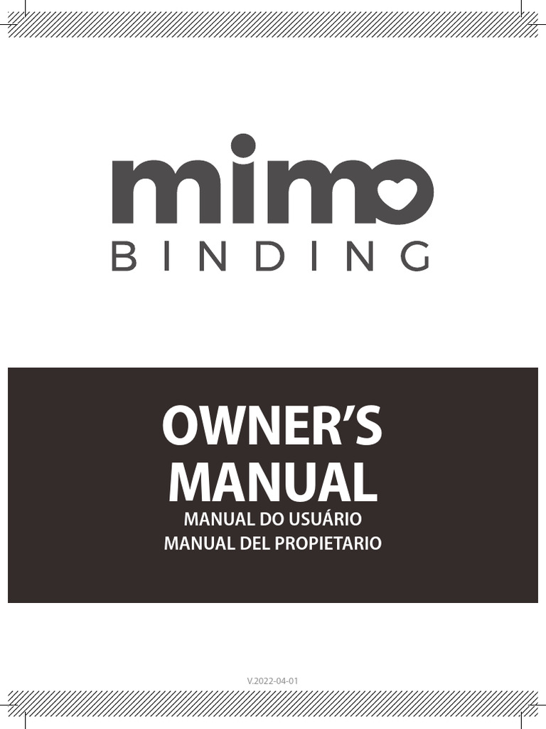 Mimo Binding Machine User Manual | PDF | Bookbinding | Paper