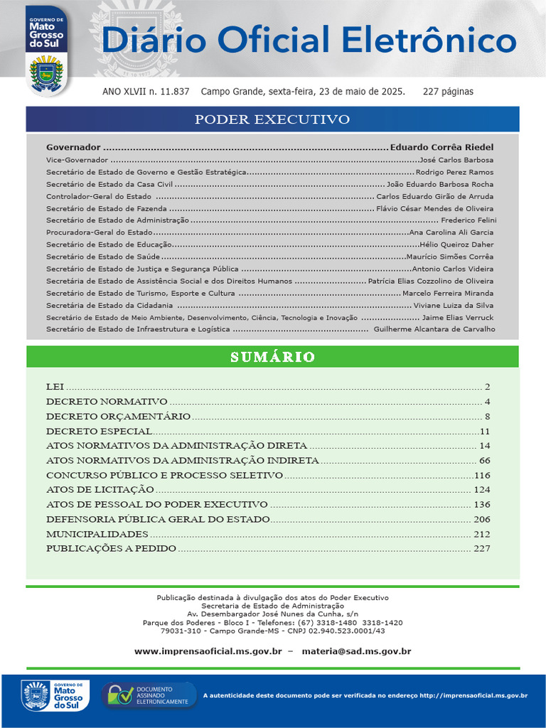 Atos do Poder Executivo de MS - Maio 2025 | PDF | Impostos | Recibo