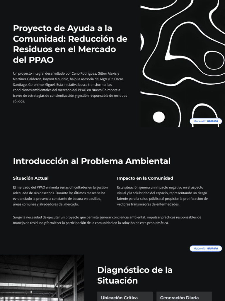 Proyecto de Ayuda A La Comunidad Reduccion de Residuos en El Mercado ...