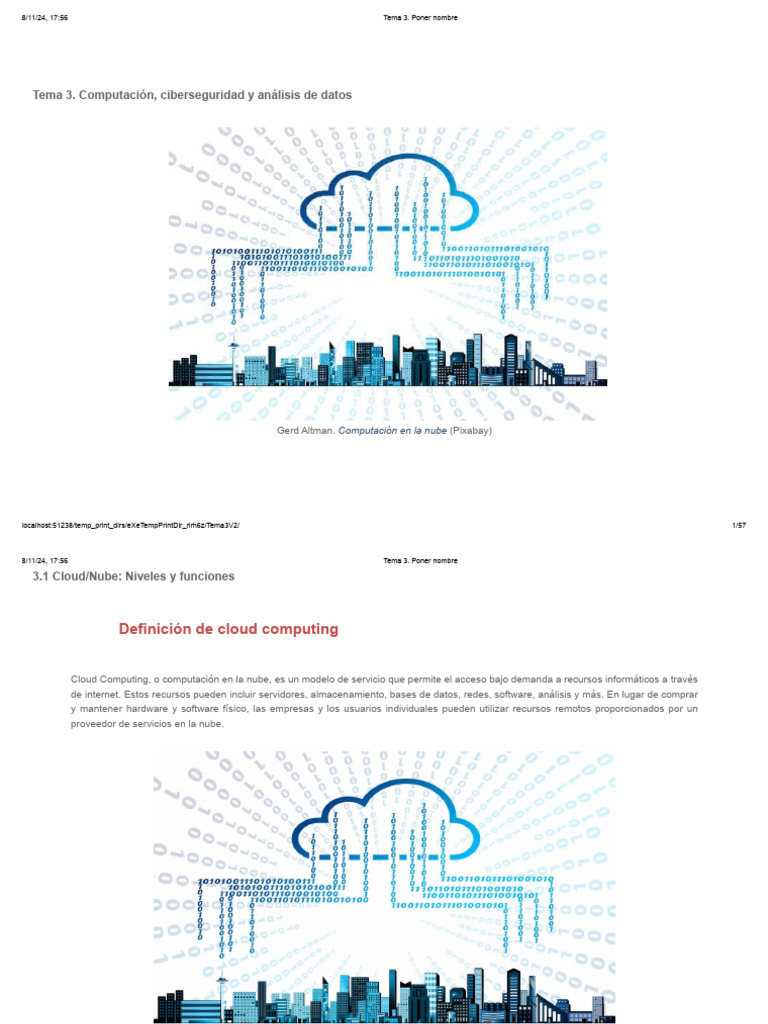 TEMA3 | PDF | Computación en la nube | Internet de las Cosas