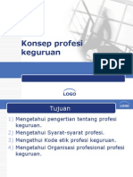 Konsep Profesi Keguruan