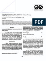 SPE 25880 Using Polymer Injectivity Tests To Estimate Fracture Porosity in Naturally Fractured Reservoirs