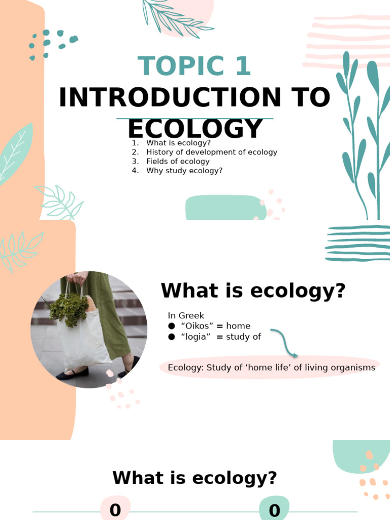 SBV3013 A231 Topic 1 (Week 1) | PDF | Ecology | Natural Environment