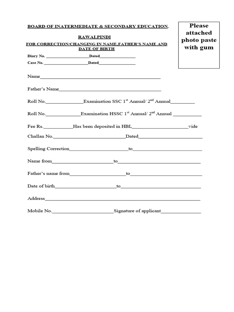 Name and DOB Correction Process | PDF | Affidavit