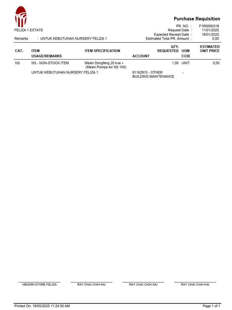 Purchase Requisition Batch Printing | PDF