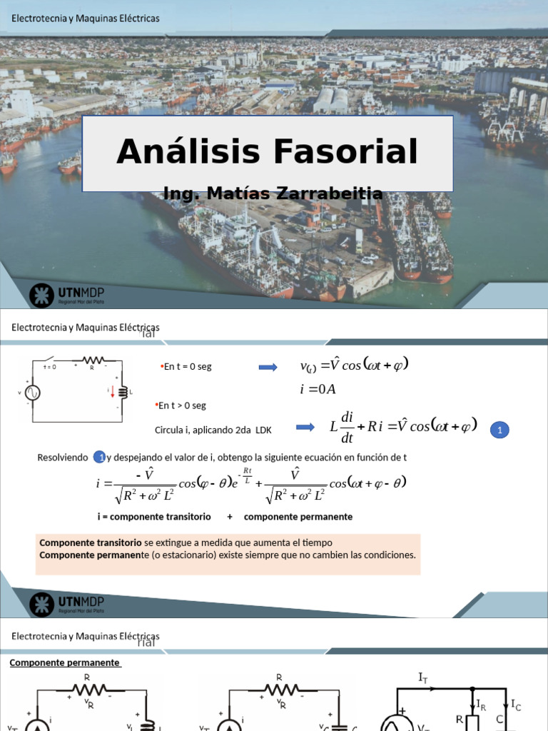Teoria 7 - Analisis Fasorial | PDF | Impedancia eléctrica | Red eléctrica