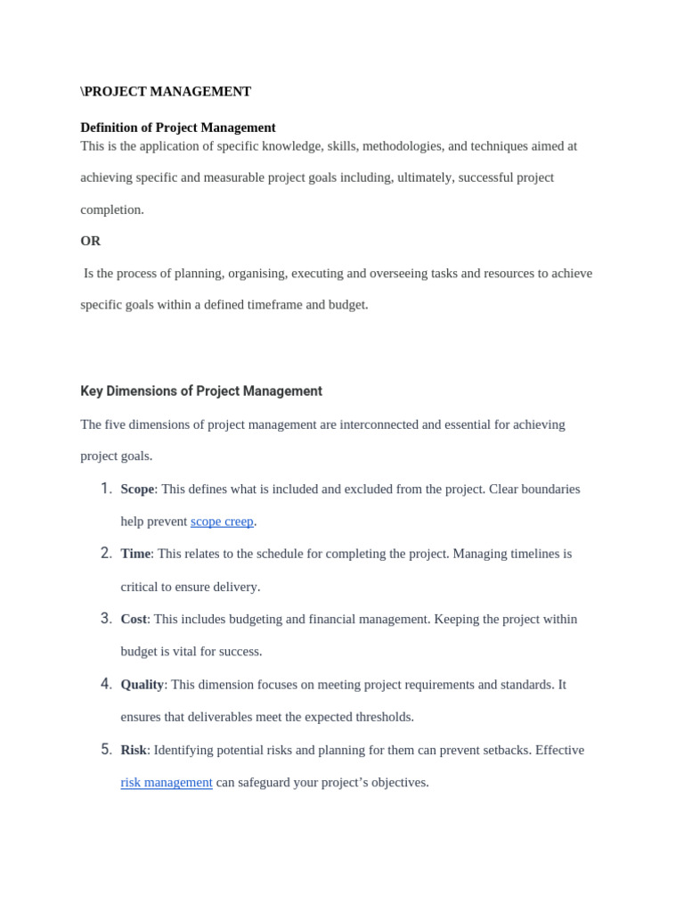 Essential Project Management Guide | PDF | Project Management | Business