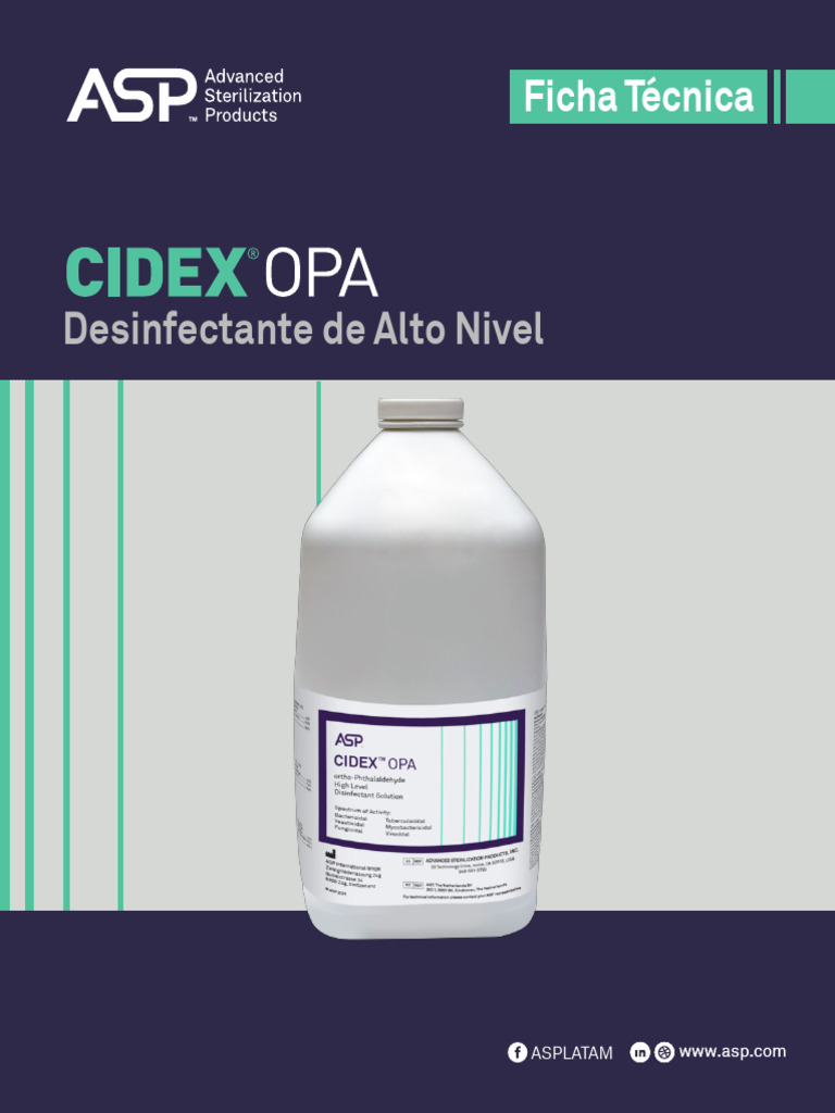 000034-210114-MX Ficha Técnica CIDEX OPA 2 | PDF | Materiales ...
