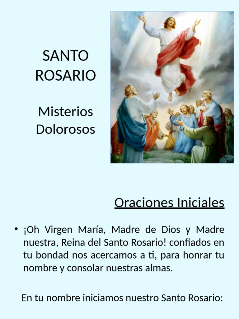 Rosario de los Misterios Dolorosos | PDF | María, madre de Jesús ...