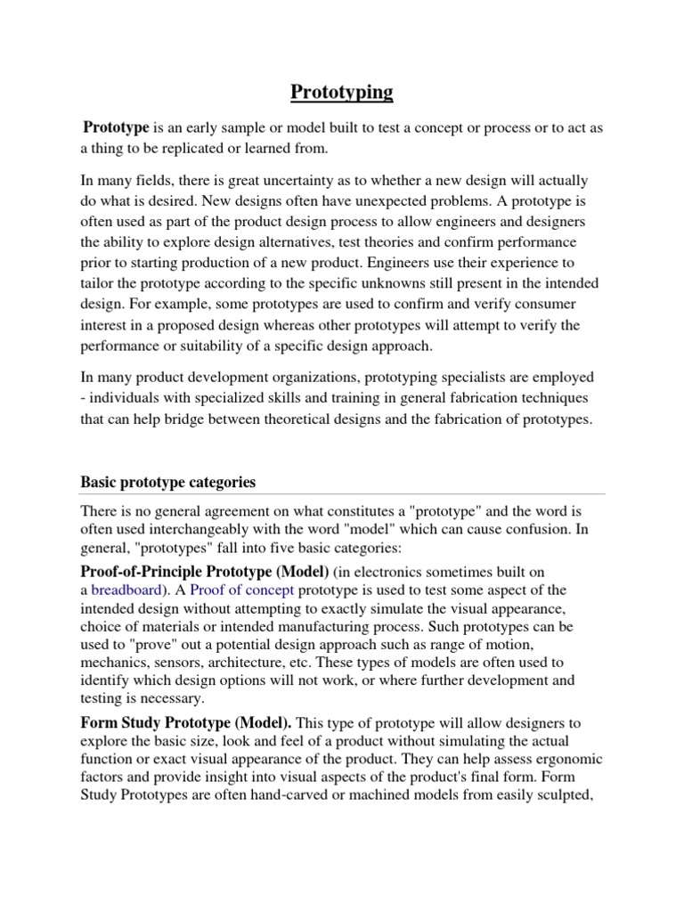 Pro To Typing | PDF | Software Prototyping | Prototype
