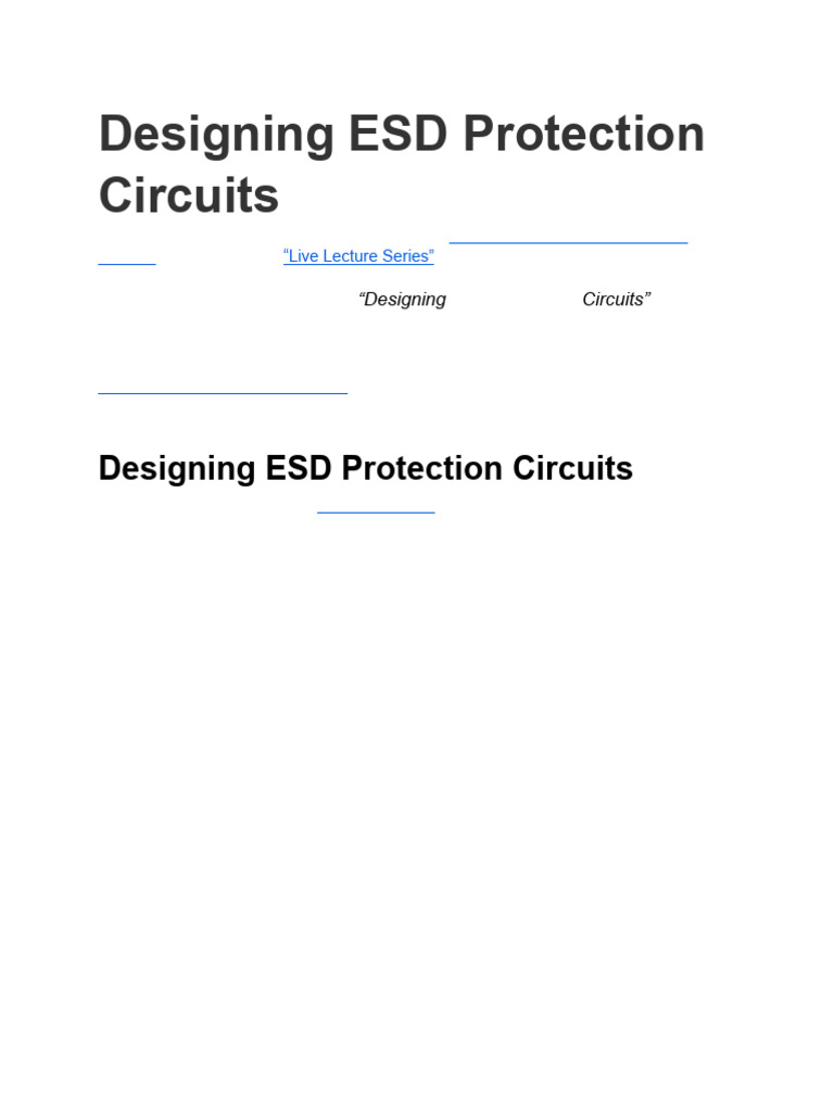 ESD Protection Circuit Design Techniques | PDF | Capacitor ...