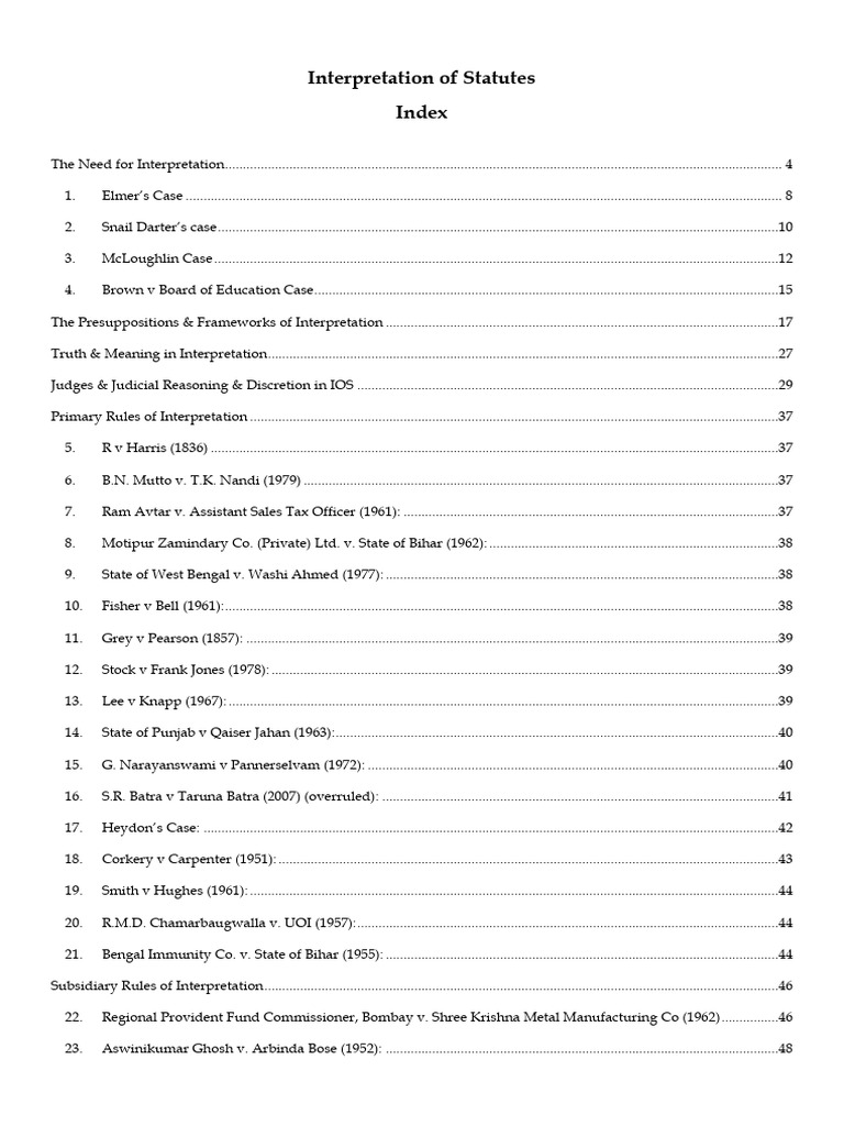 IOS Notes | PDF | Will And Testament | Statutory Interpretation