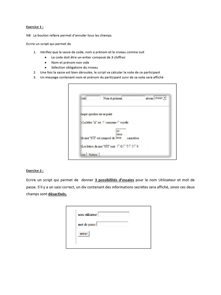 Scripts de validation et d'authentification | PDF