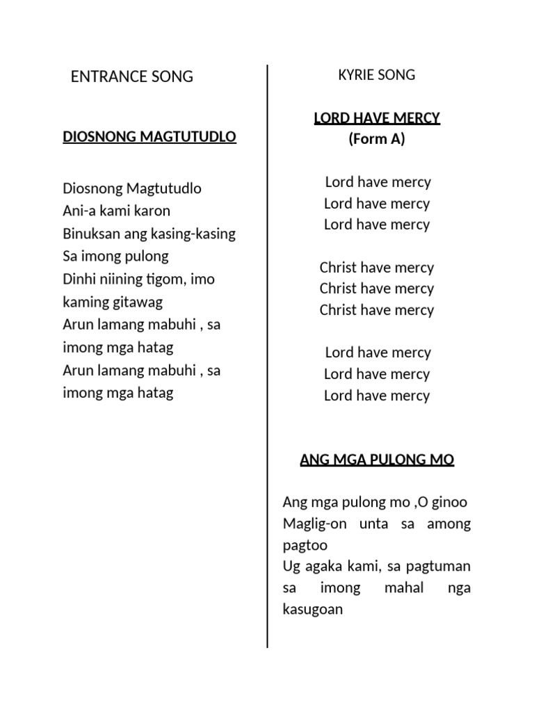 Choir Kanta para Bendita Lukay | PDF