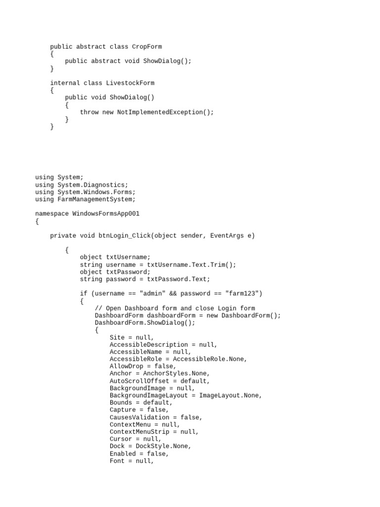 C# Login Form Implementation | PDF | Computing | Software