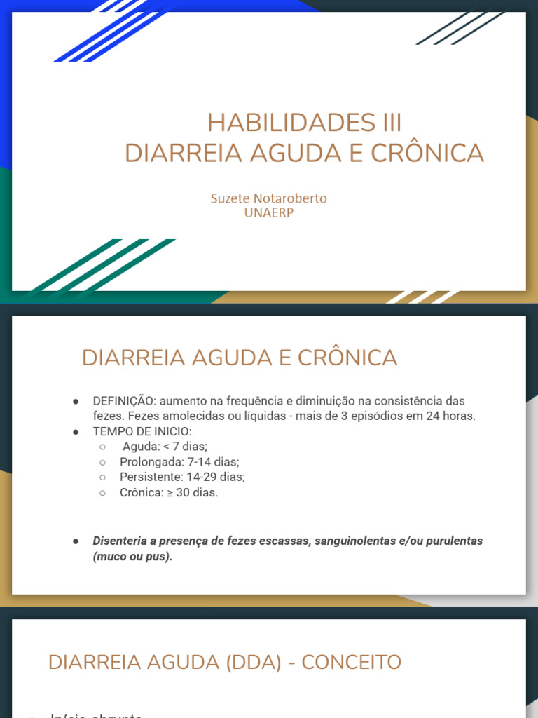 Tipos de Diarreia: Aguda e Crônica | PDF | Diarreia | Doenças e distúrbios