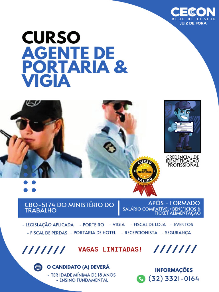 Vagas para Agente de Portaria e Vigia | PDF