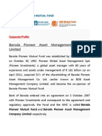 Baroda Pioneer Asset Management Corporate Profile