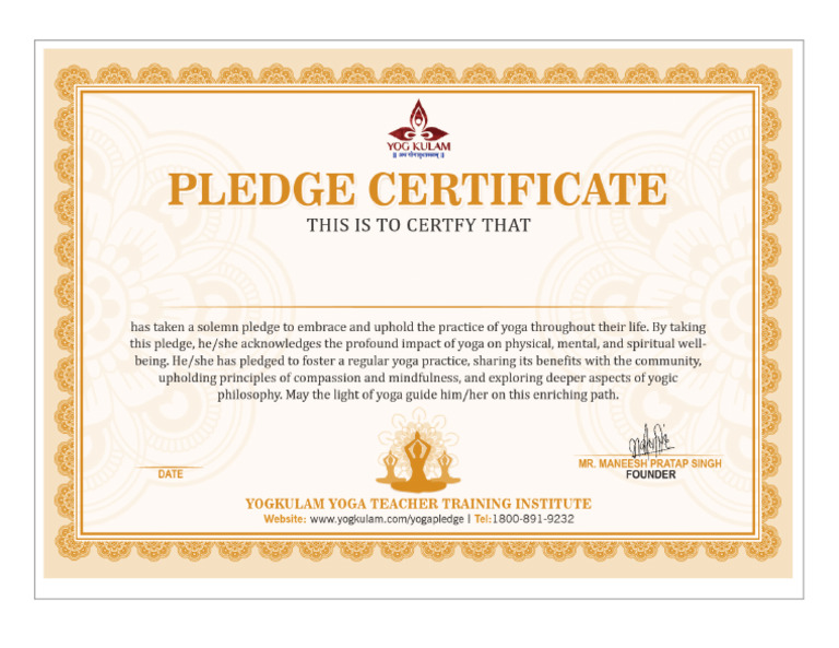 Pledge Certificate | PDF