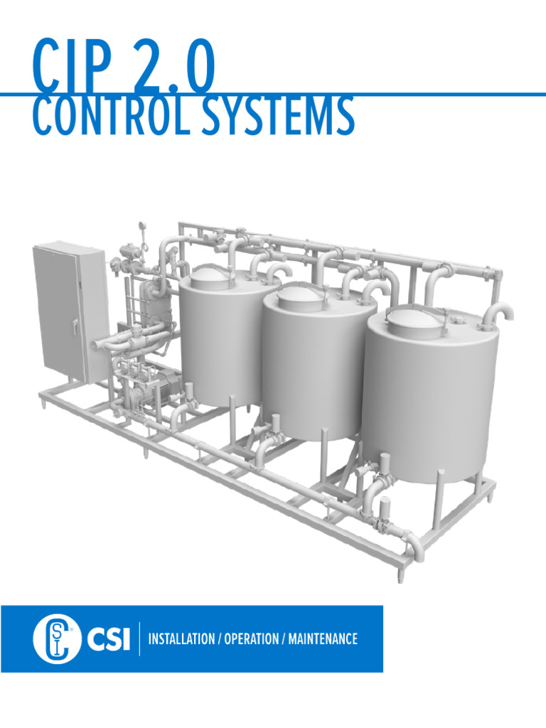 CIP 2.0 Control System Manual | PDF | Login | Valve