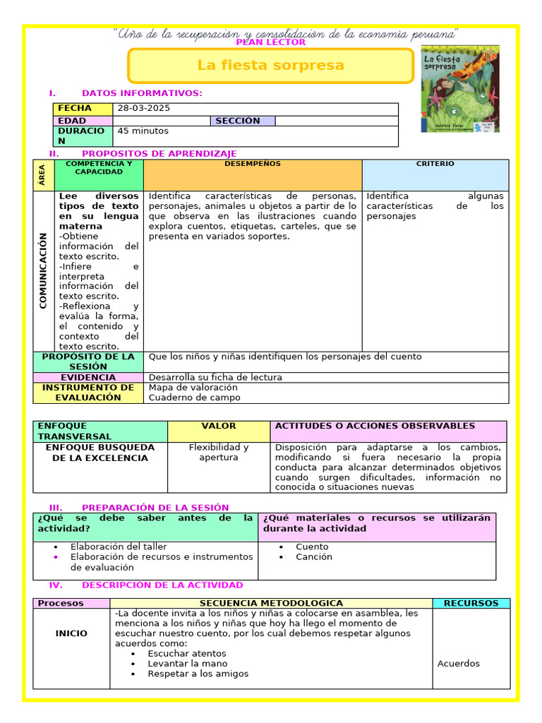 Plan Lector para Niños de 3 Años | PDF | Evaluación | Ciencia cognitiva