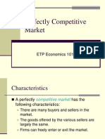 Perfectly Competitive Market: ETP Economics 101