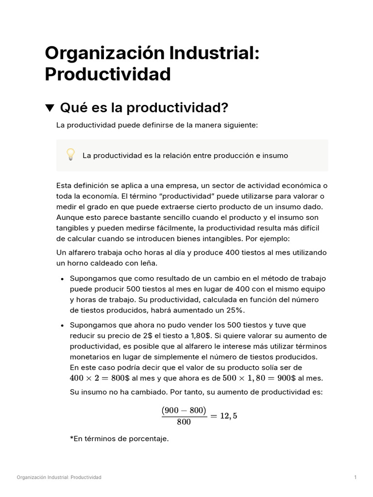 Claves para Mejorar la Productividad Empresarial | PDF | Indicador de ...