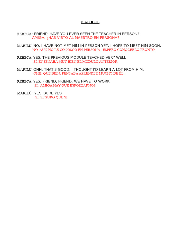 Dialogo Original | PDF